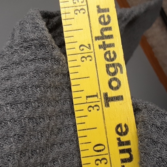 Amazon Waffle Thermal Knit Front Knot Sweater Button Down Top - Picture 5 of 8